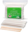 Wooden Stir Sticks 5.5 Inches 500PCS Individually Wrapped Natural Birch O35600
