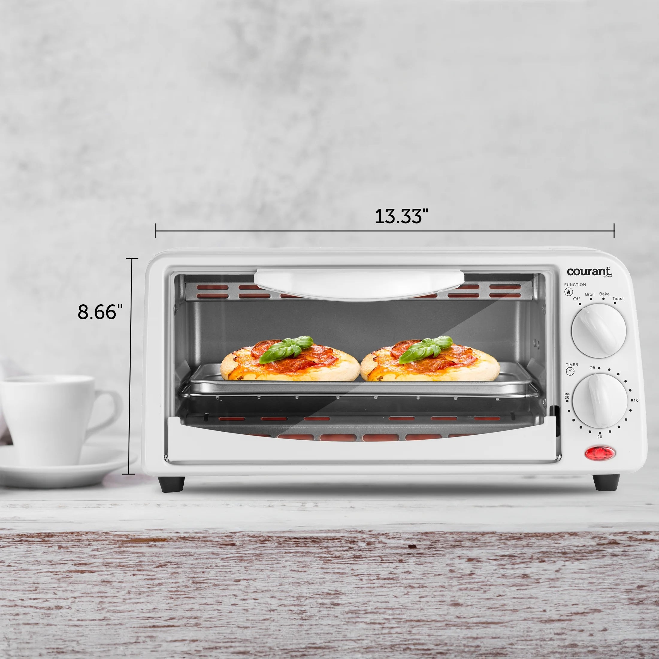 White 4-slice Toaster Oven W3051