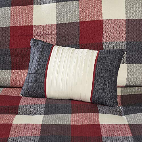 Red King 7 Piece Down Alternative Comforter Set W289