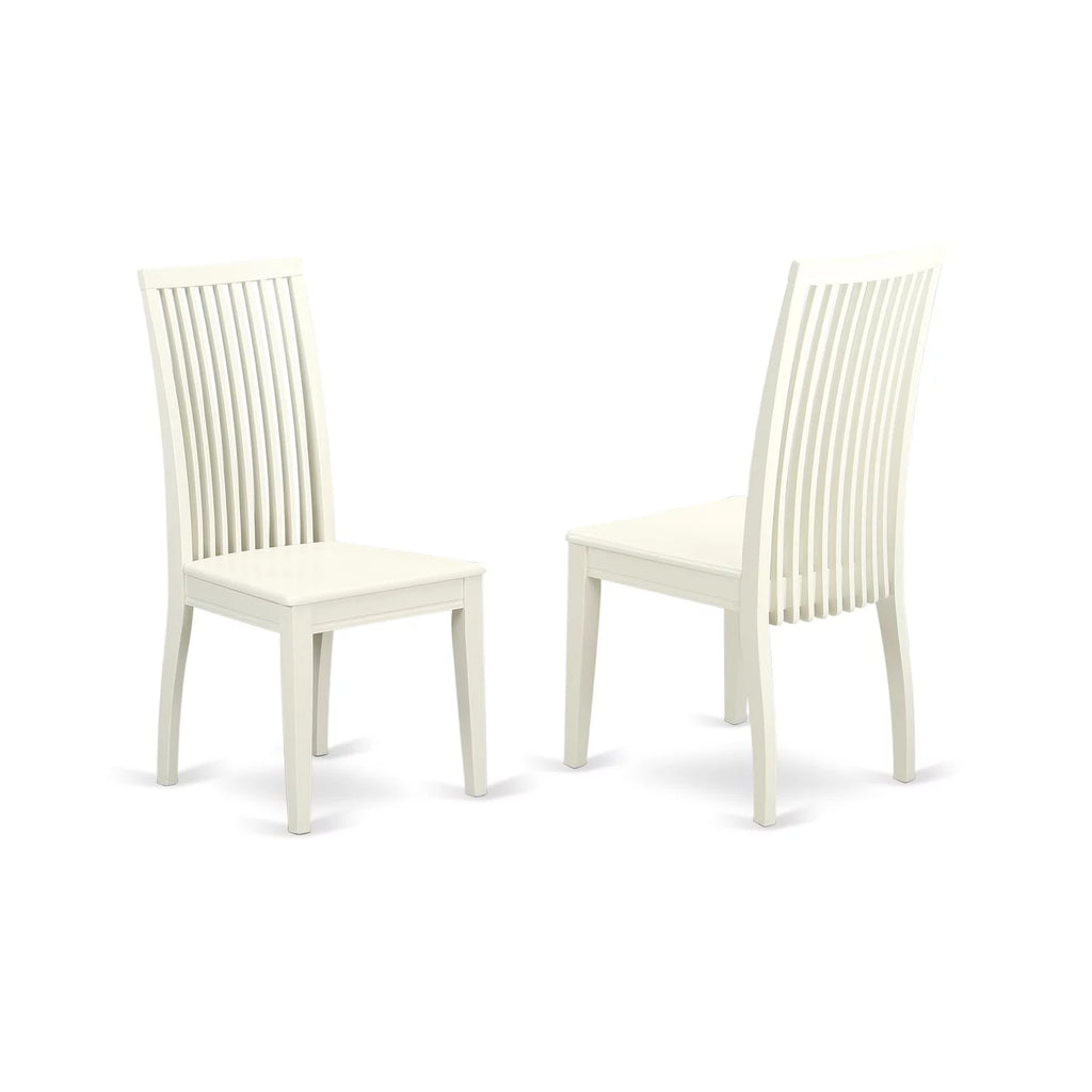 Linen White Wood Dining Chairs (Set of 2) Z71129