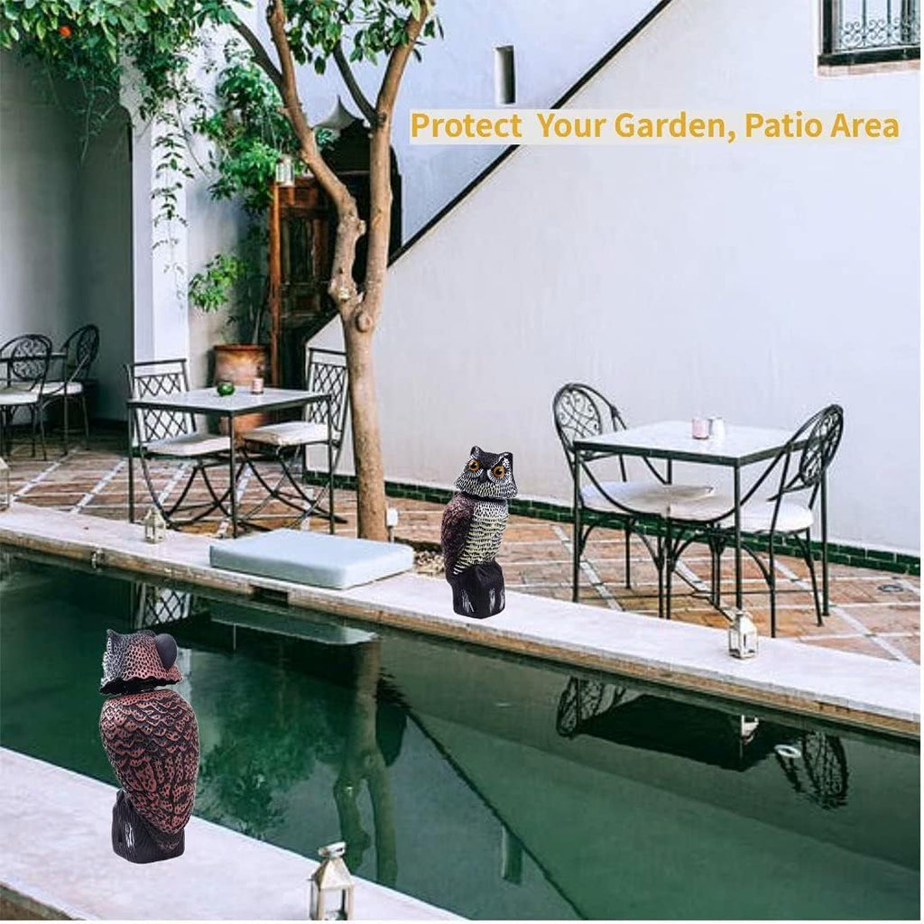 Realistic Owl Decoy with 360 Rotate Head P9476