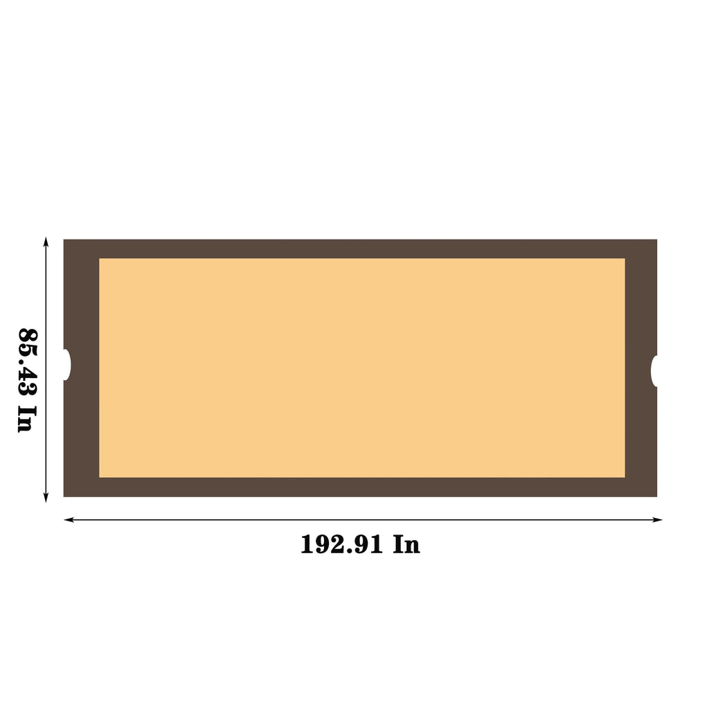 Universal Canopy Cover Replacement For 12X9 Ft Curved Outdoor Pergola O253902