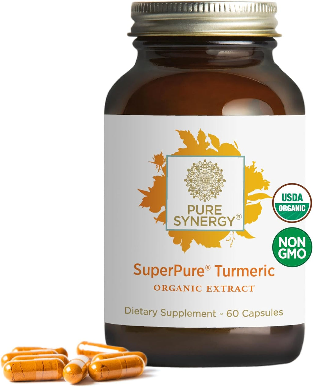 Organic Turmeric Curcumin Supplement 500 mg Capsules (60 Capsules) W888