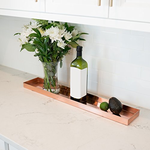 Copper Rectangular Windowsill Plant Tray, 29-in S1941