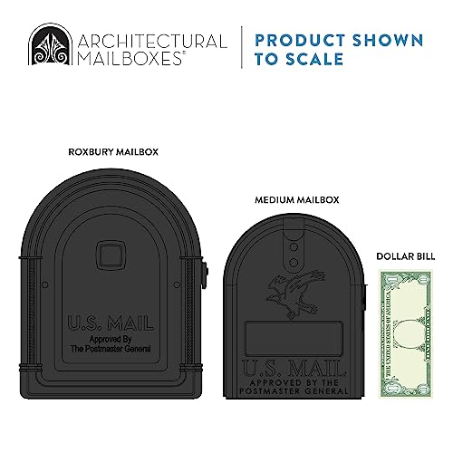 Black Galvanized Steel Post Mount Mailbox Z719508