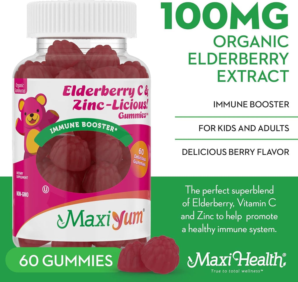 60 Gummies Elderberry Zinc Gummies with Vitamin C R457520