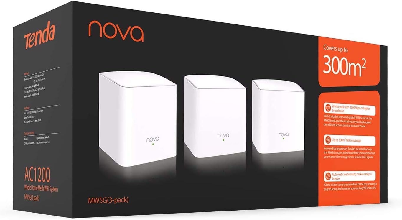 Dual Band AC1200 Mesh WiFi System (3 Pack) Z24408