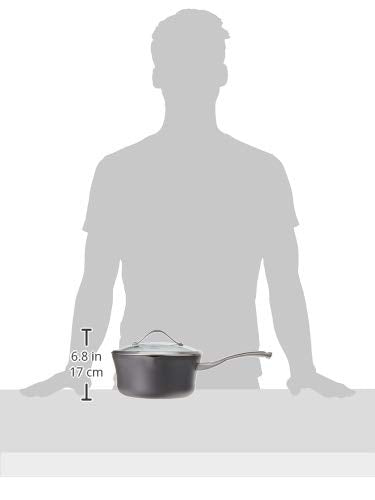 1 1/2-quart Black Hard-Anodized Aluminum Nonstick Sauce Pan G559