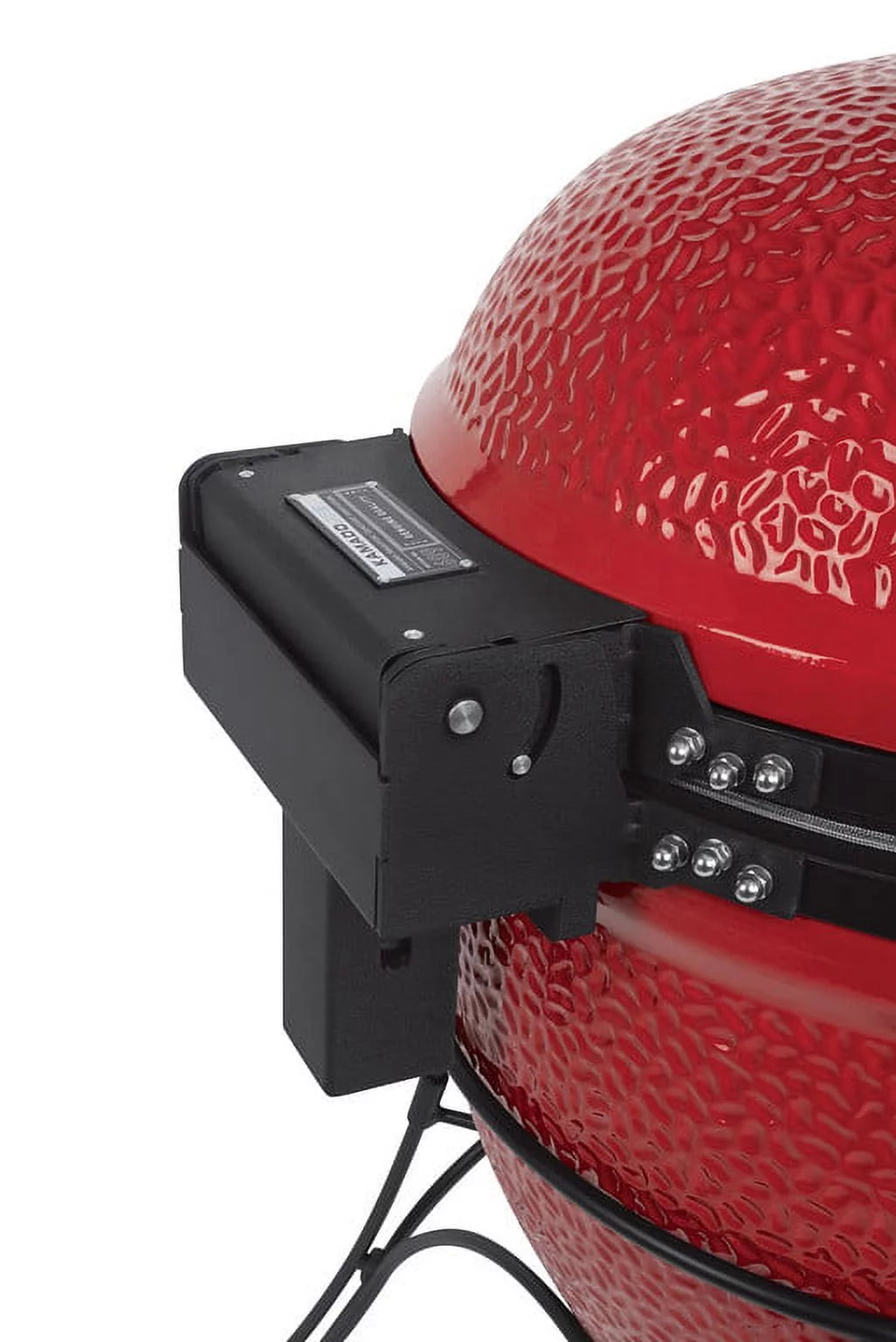 Red 24 in. Charcoal Grill with Cart and Side Shelves F262621