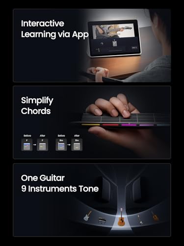 Smart Guitar with Silicone Strings and Detachable Fretboard Y773094