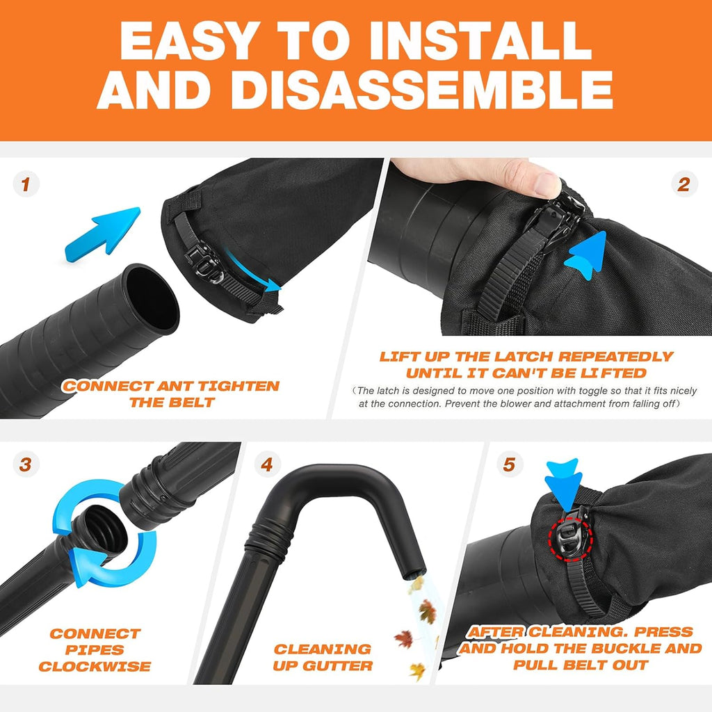 Universal Gutter Cleaning Kit for Leaf Blowers with Vacuum Attachment X4846