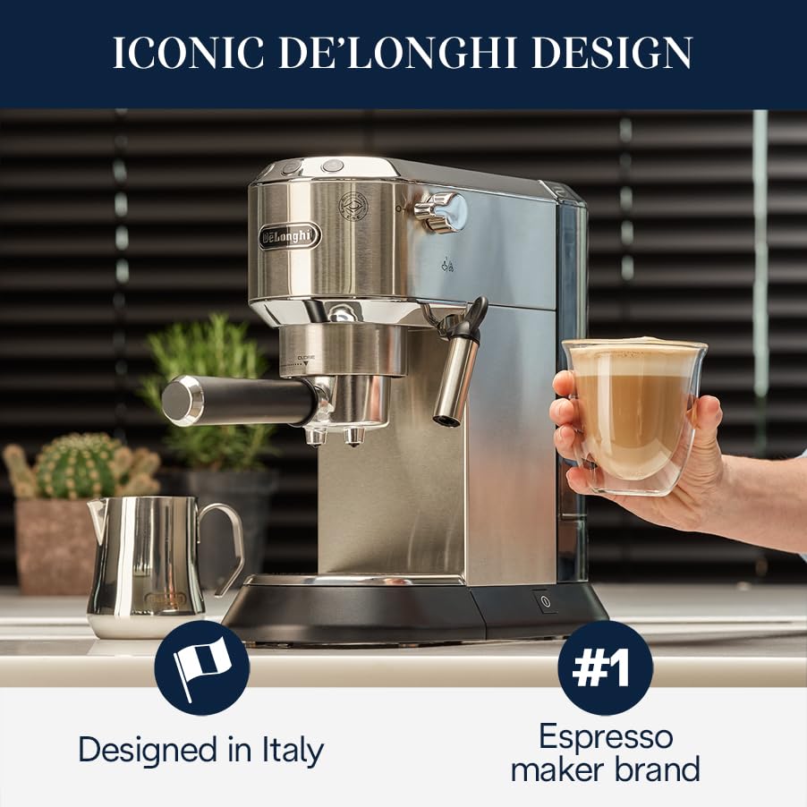 Espresso Machine with Milk Frother, Stainless Y3445