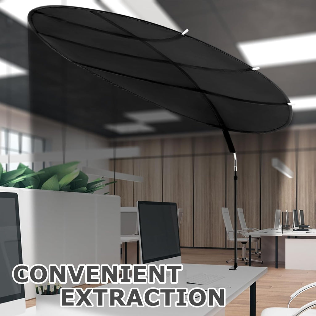 Black Adjustable Portable Cubicle Light Shade with Clamp Y4729