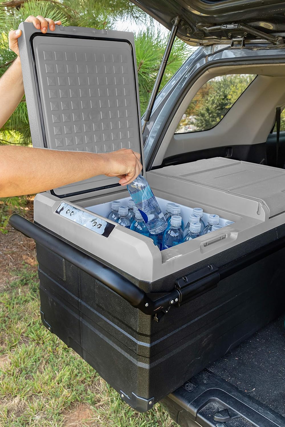Portable Refrigerator, 95-Liter Compact Fridge/Freezer with Dual Zone Cooling T138