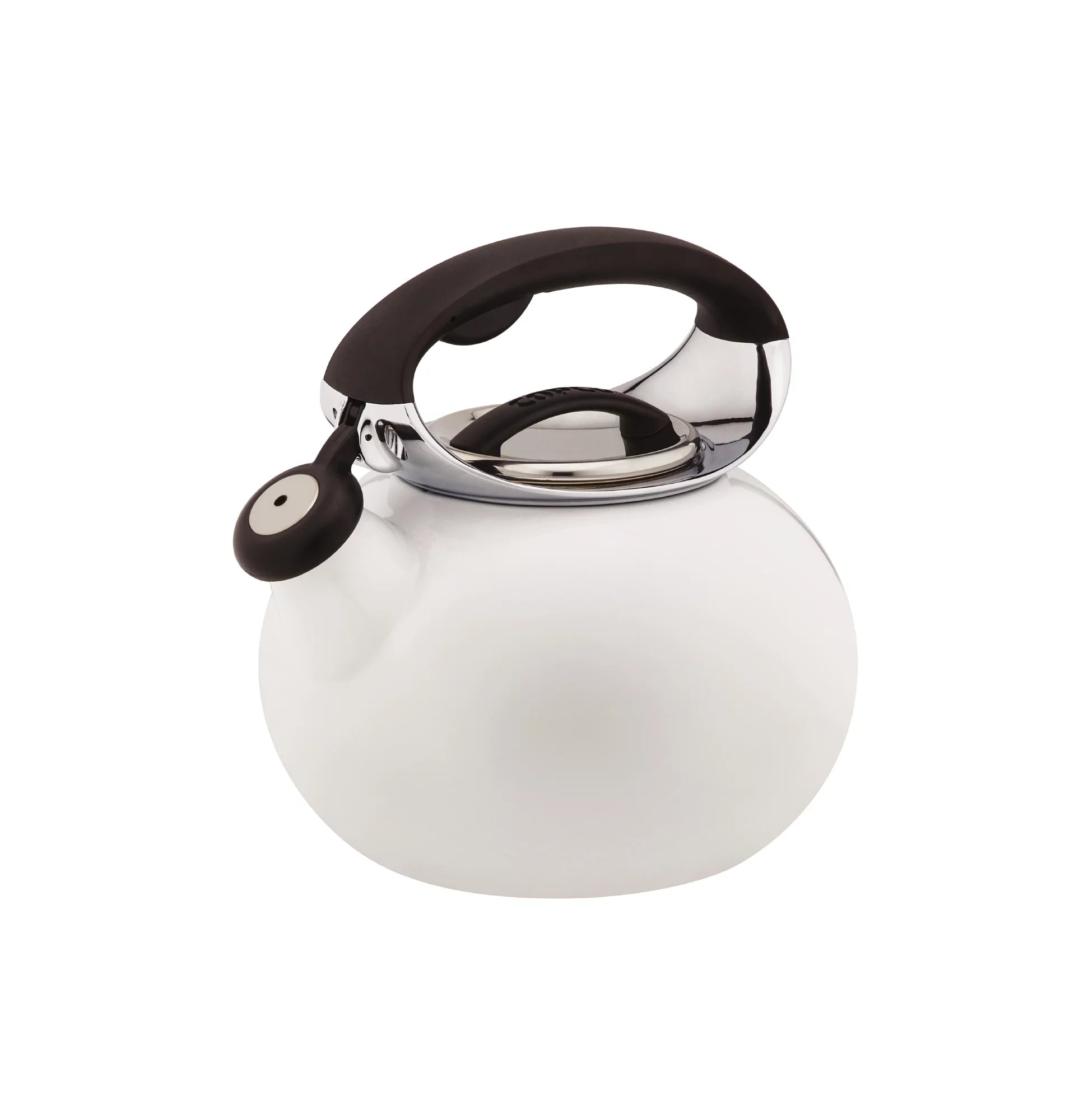 White Enamel on Steel Tea Kettle B388