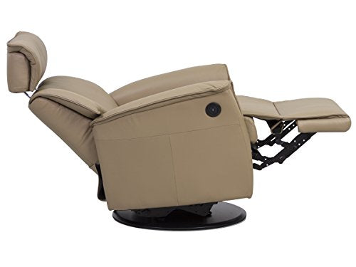 Large Leather Recliner Swivel Glider Chair U8864