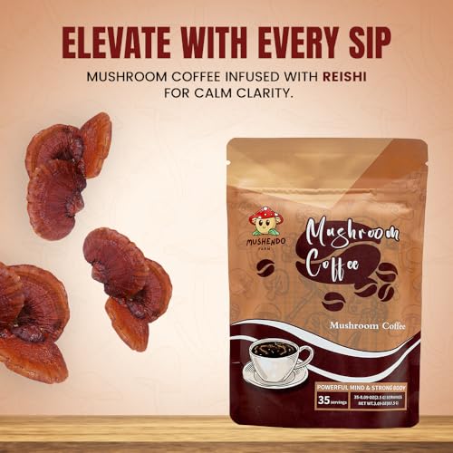 Mushroom Instant Coffee 35 Servings Vegan Non-GMO Z376926
