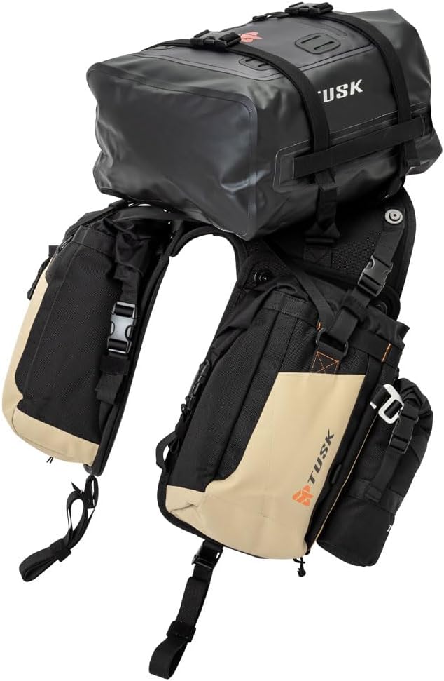 Black/Tan Excursion Rackless Luggage System with Small Dry Duffel & Bottle Holders Q3301