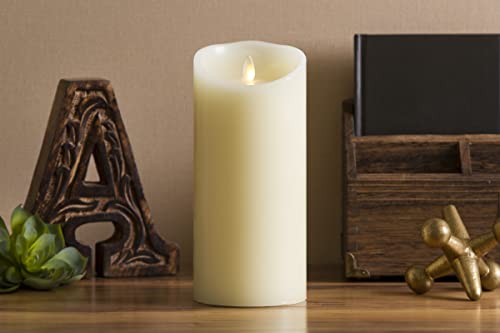 Ivory 6.5" Pillar Candle with Warm LED Light Z454923
