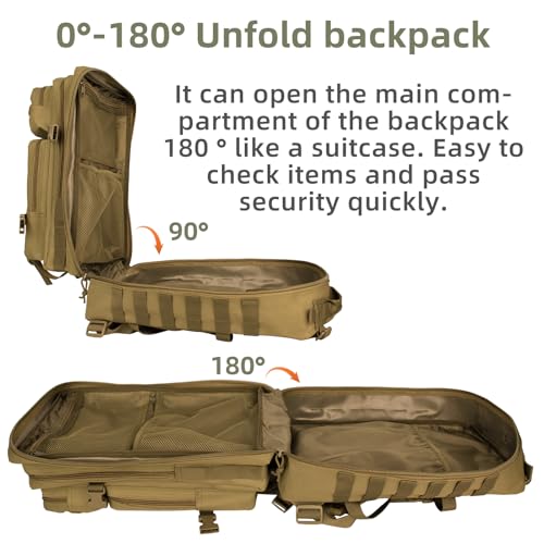 Black 45L Tactical Backpack V6500