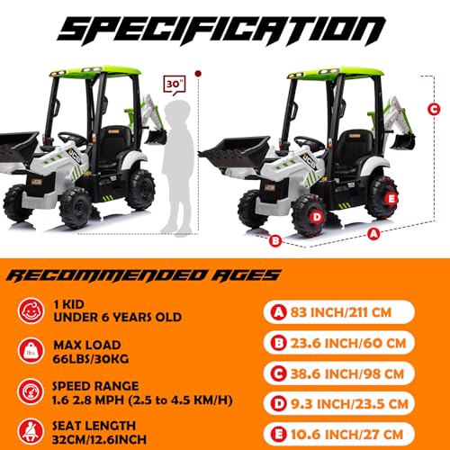 12V Yellow Electric Ride on Tractor Truck with Remote Control L4916