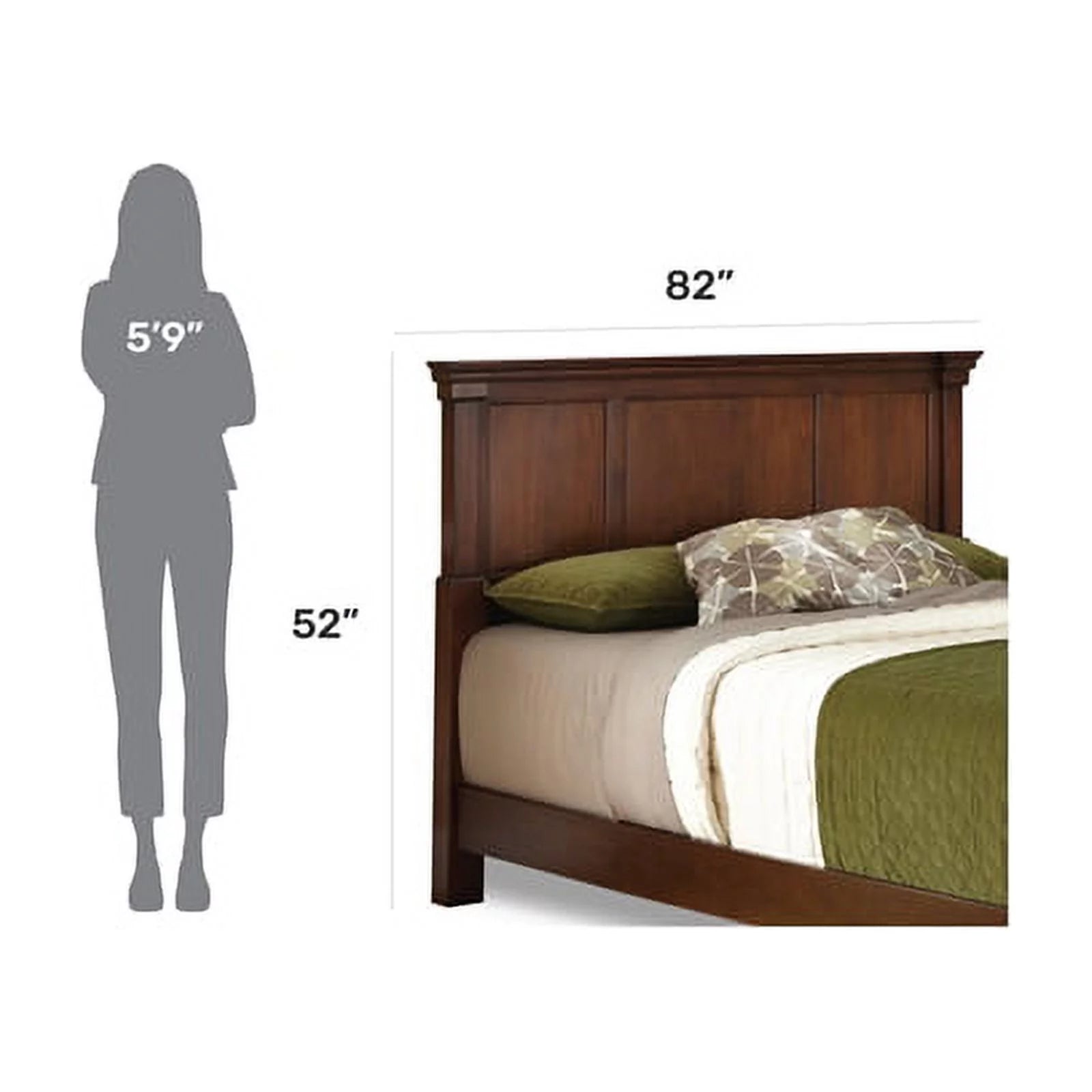 Brown Wood King Headboard P395994