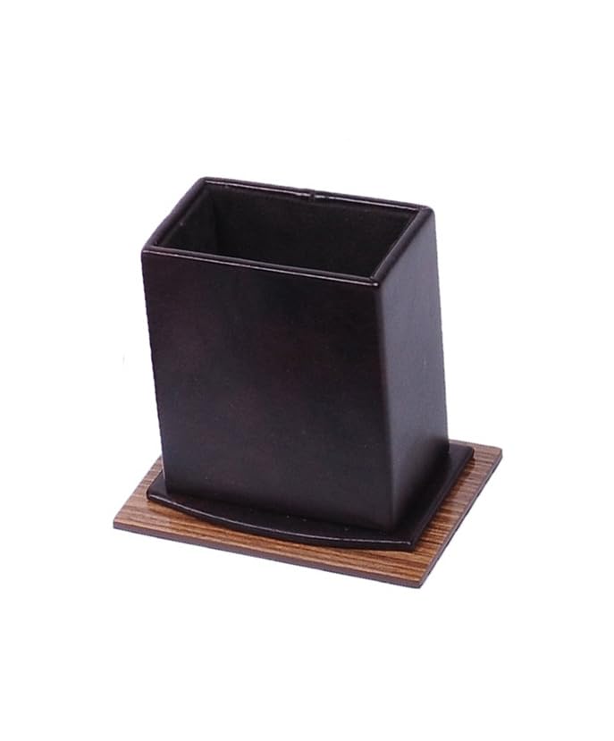 Brown Walnut Wood 10 Pcs Desk Organizer V994042
