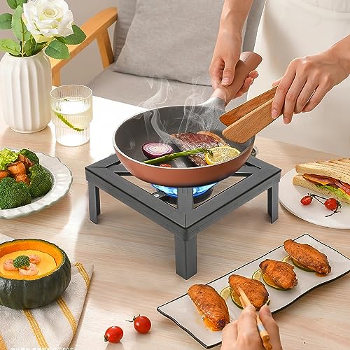 Portable Double Propane Gas Burner Cast Iron Stove with 1.5m Propane Regulator Hose X2637