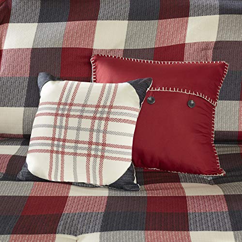 Red King 7 Piece Down Alternative Comforter Set W289