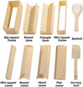 10 Pieces Plastic Sushi Maker Tool with 8 Sushi Rice Roll Mold Shapes S7408