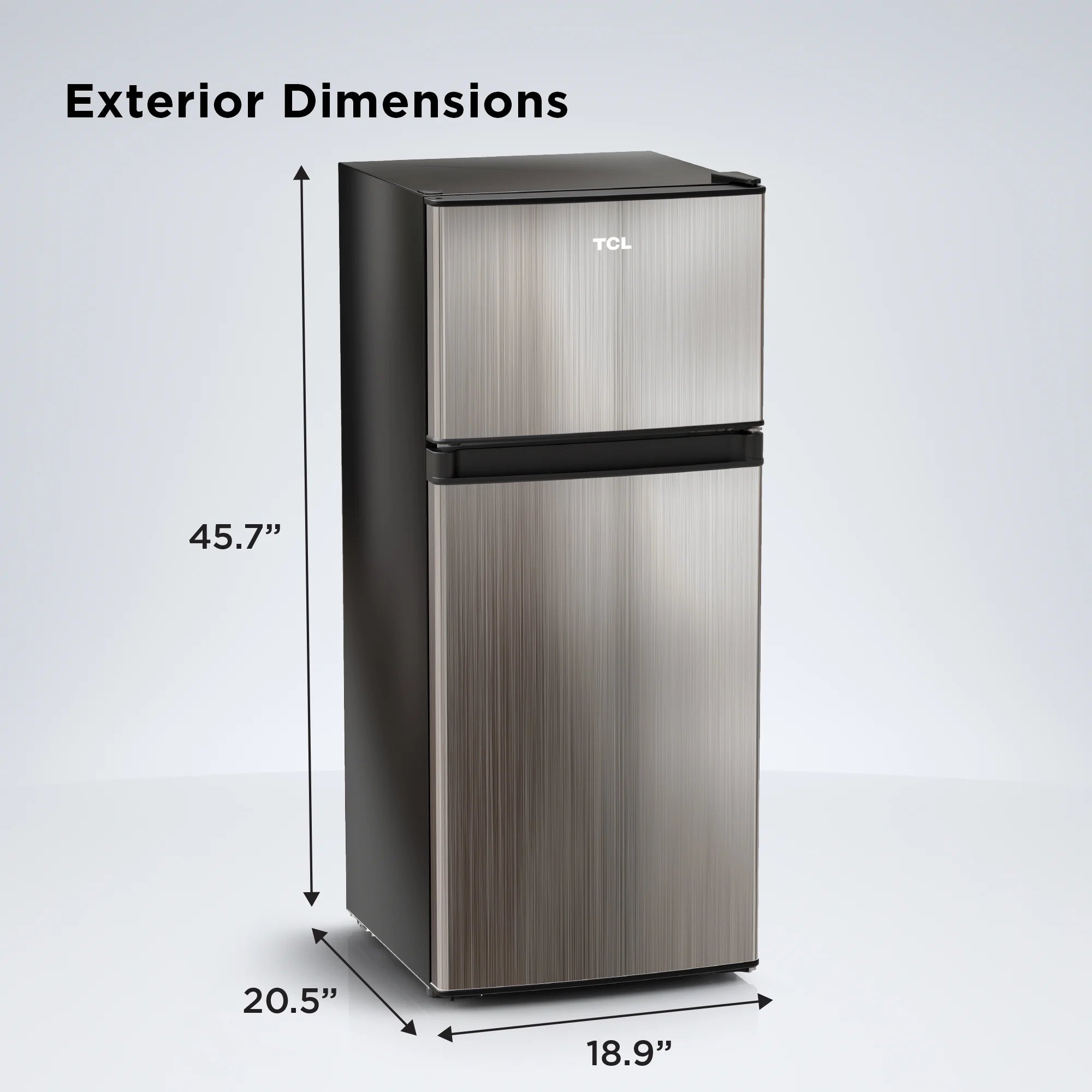 4.5 Cu. ft. Two Door Refrigerator Stainless Look O1231