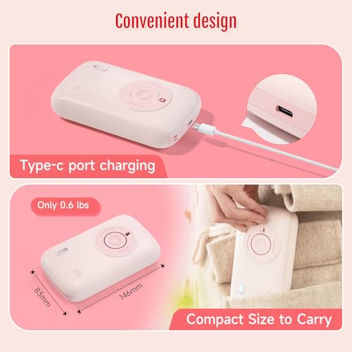 Pink Mini Portable Photo Printer with Bluetooth U1027