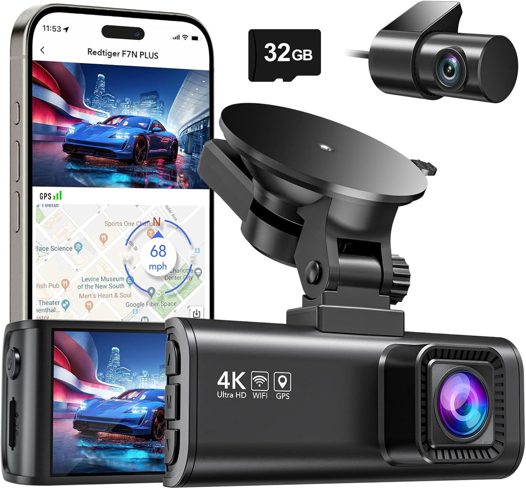 4K/2.5K Full HD Dash Cam with 32GB Card N30642