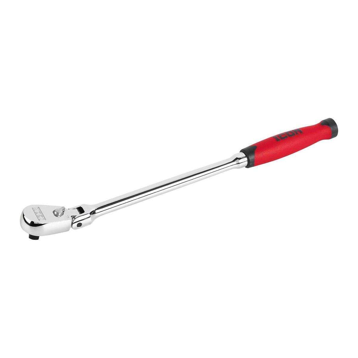 3/8 in. Drive Professional Long-Reach Flex-Head Ratchet with Comfort Grip B24020