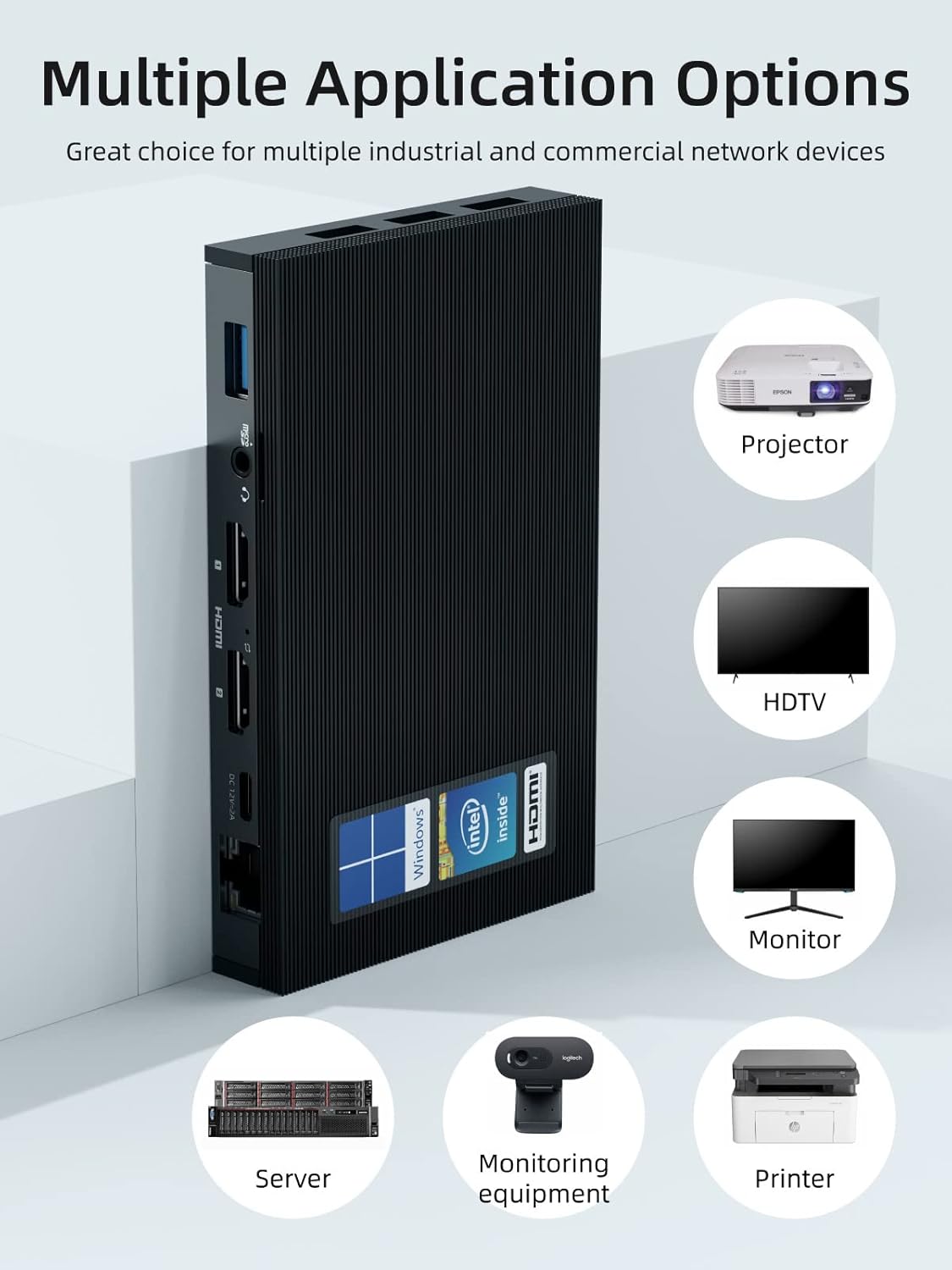 Fanless Mini PC J4125 8G 128GB E915