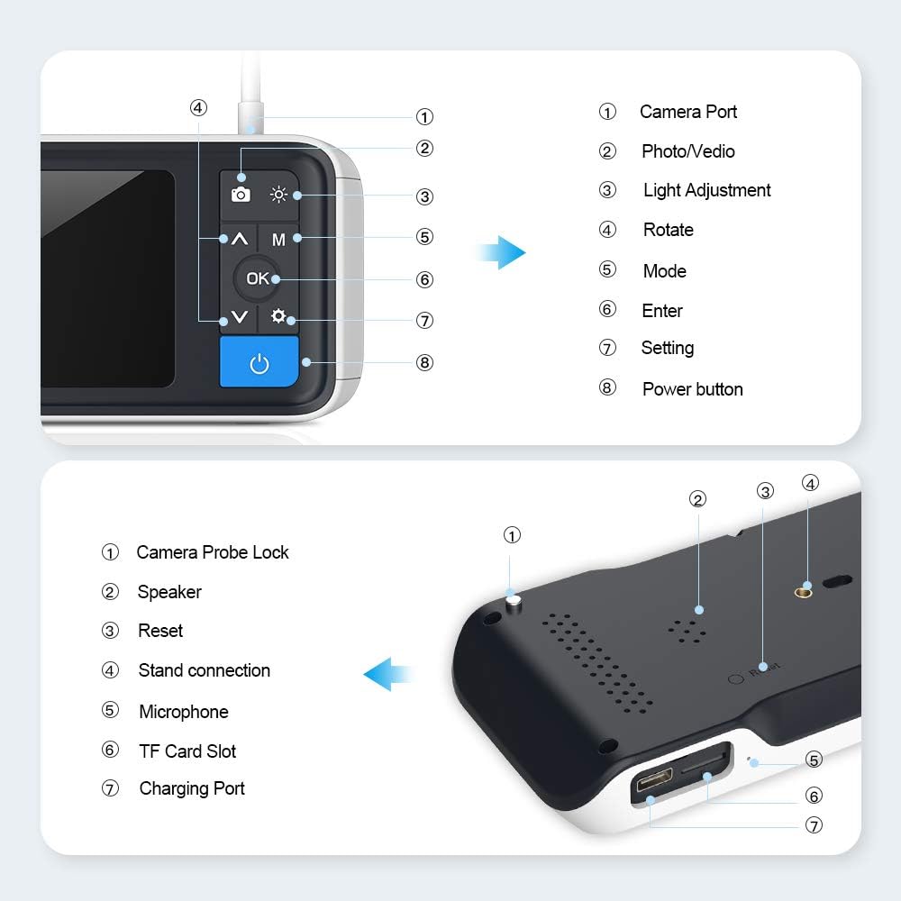 1080P HD Ear Camera with IPS Screen and 32G Card T50009