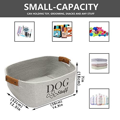 Gray Cotton Dog Toy Storage Bin V388139