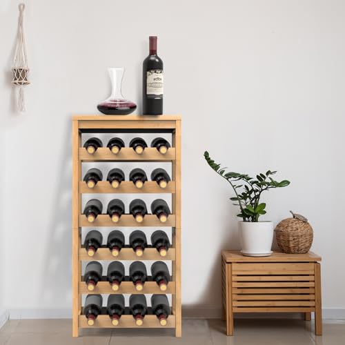 12 Bottles 3 Tier Bamboo Wine Rack C404576