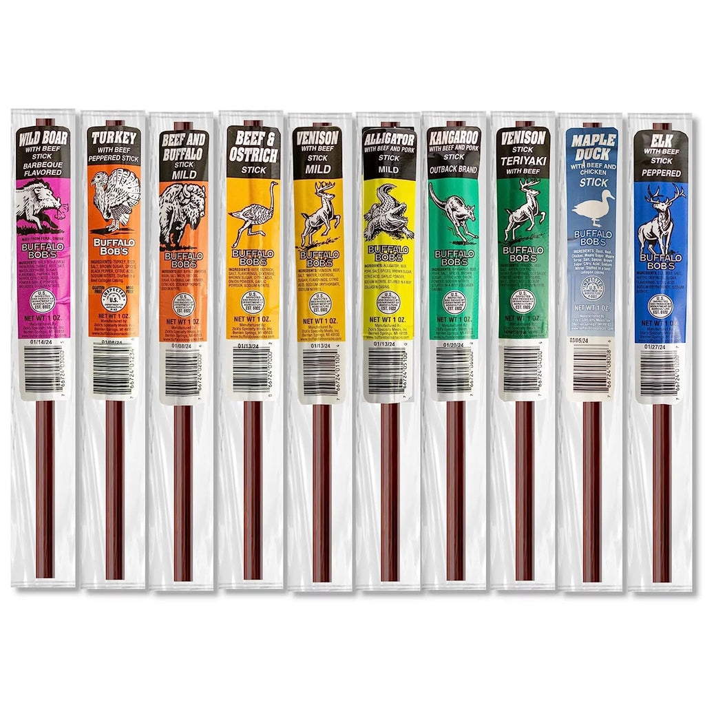 10 Piece Game Jerky Sticks Variety Pack B49647