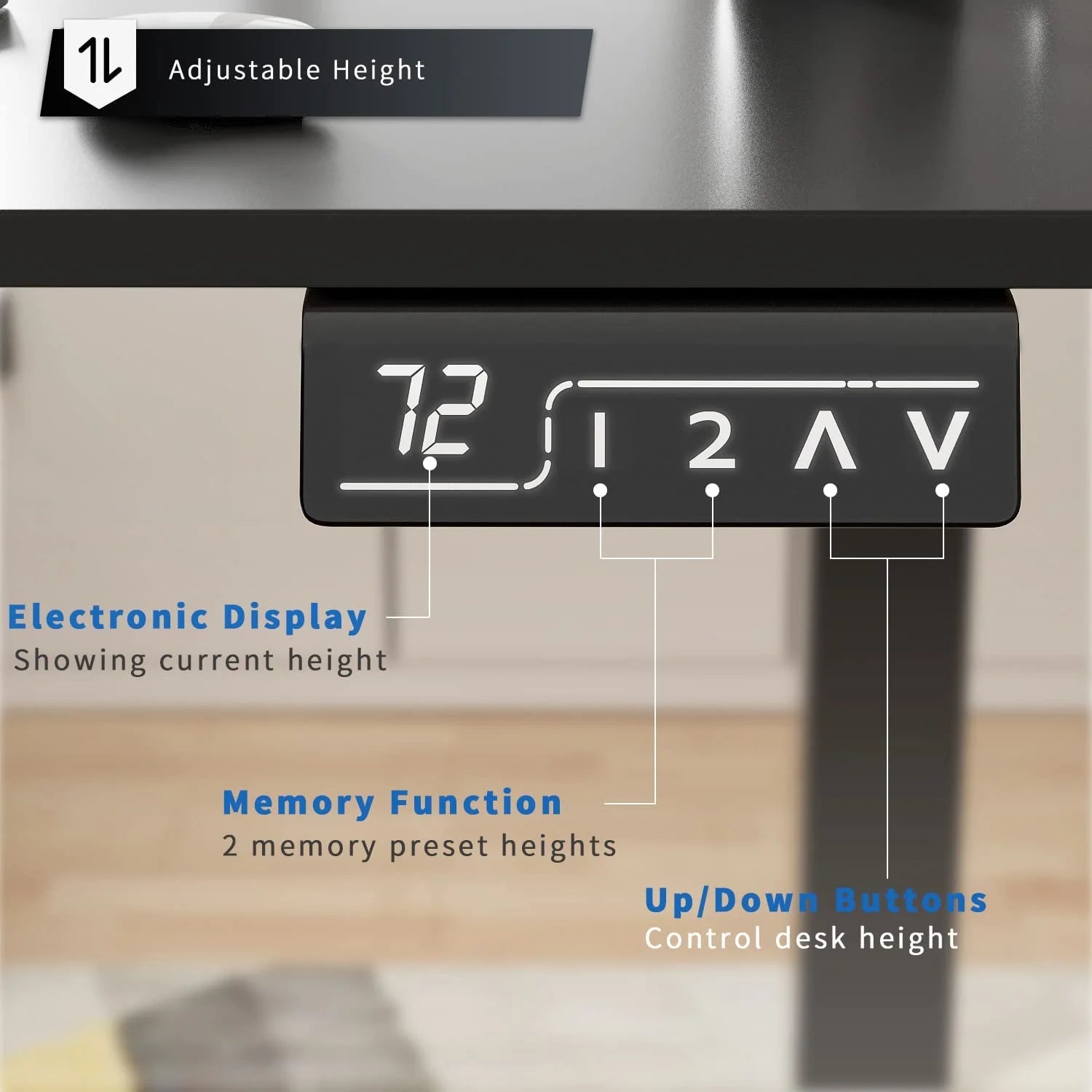 White 40 inch Electric Standing Desk B897410