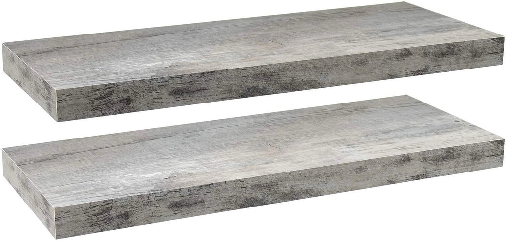 Gray Wood Floating Wall Shelf E860453