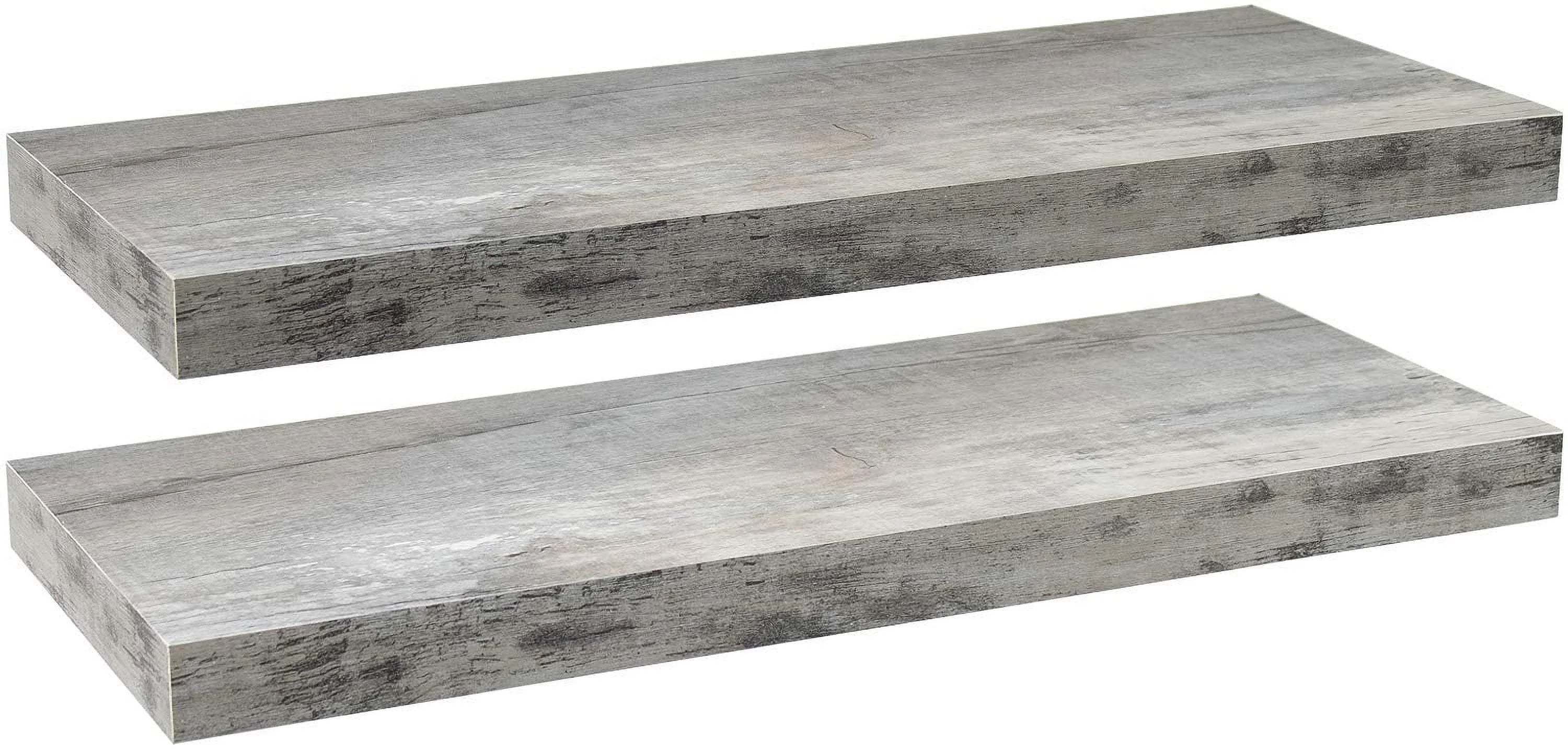 Gray Wood Floating Wall Shelf E860453