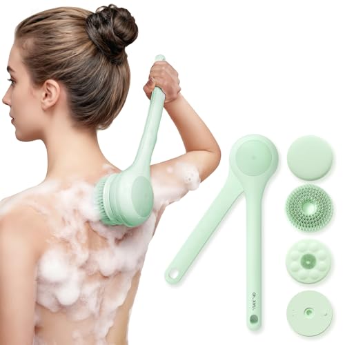 Waterproof Rechargeable Electric Body Brush with 3 Heads and 2 Speeds B789691