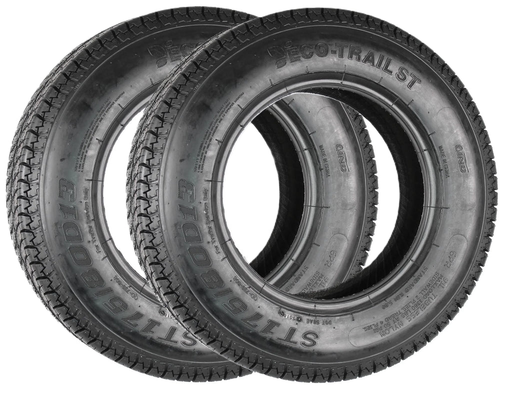 Two Eco Trail Trailer Tires Bias Ply Load Range C 175/80 D 13 U110