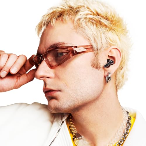 Yellow Wireless Earbuds with Hybrid Noise Cancelling V302
