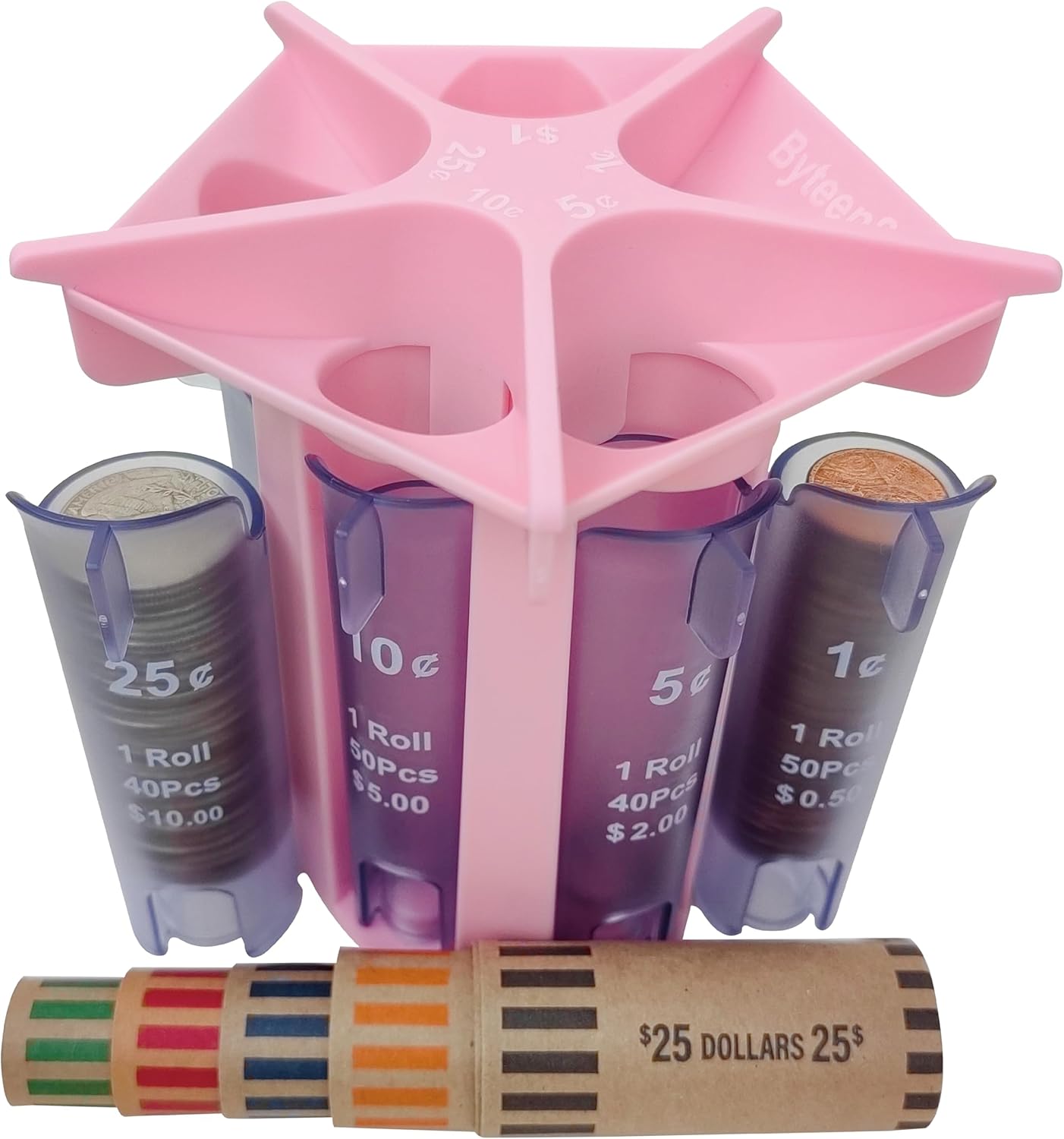 Coin Counter Tube Sorter with Coin Wrappers V2491