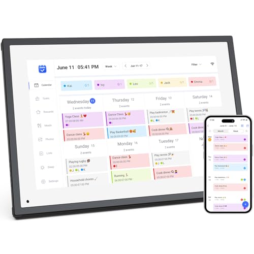 10.1 inch Wall Planner Digital Calendar & Chore Chart, Smart Touchscreen Interactive Display B818917