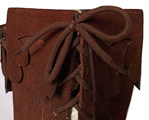 Medieval Brown Leather Knee High Boots Q307978
