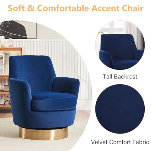 Orange Velvet Swivel Barrel Chair Set of 2 C90333