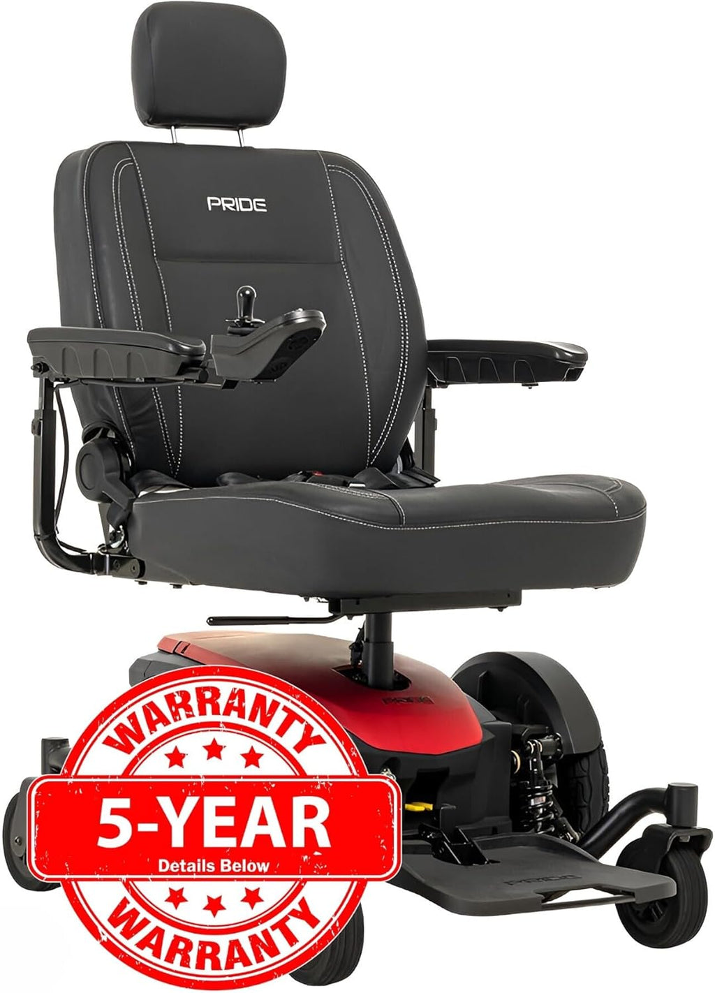Cardinal Red Power Chair Electric Wheelchair 450 Lbs Weight Capacity 24x22-24 Seat Size Z919767